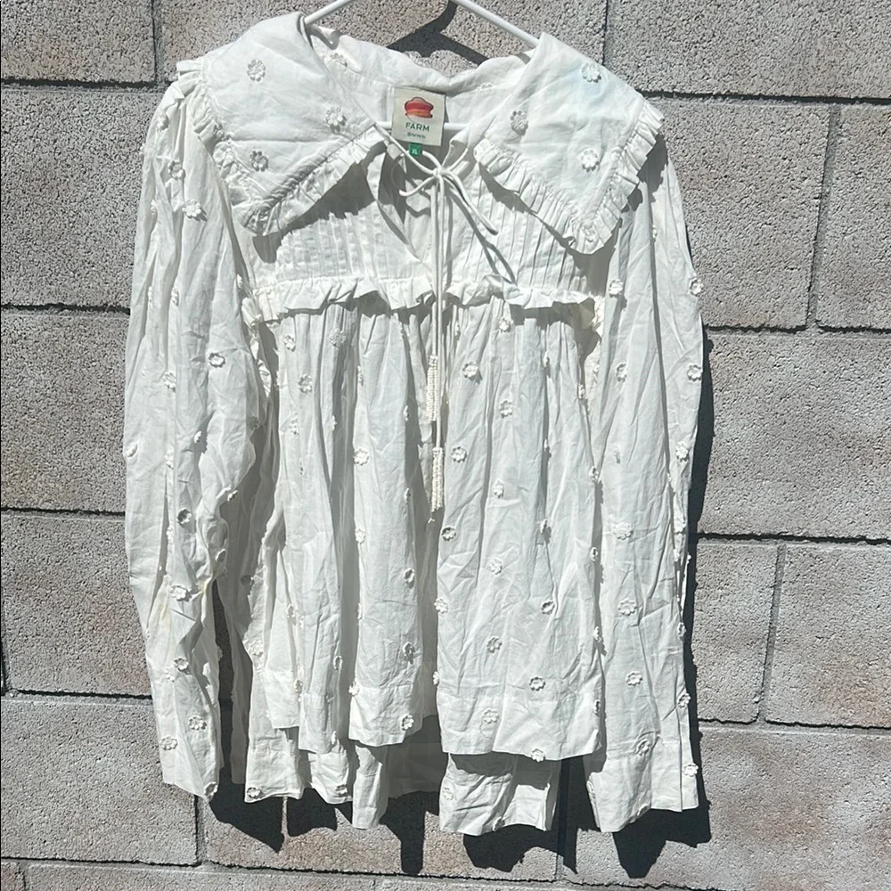 FARM Rio White Embroidered Blouse - Picture 2 of 6